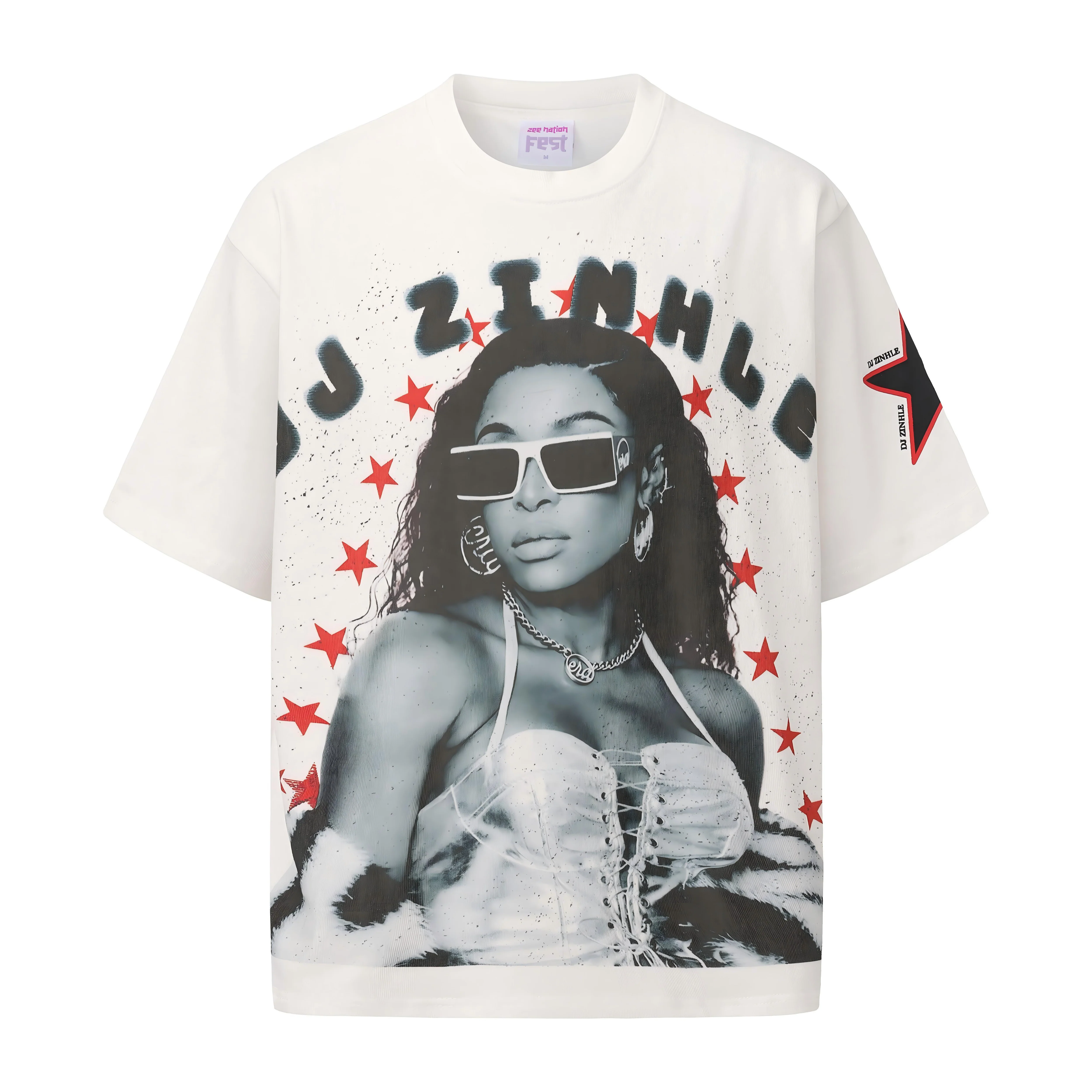 Bestie Star Power Tee – Zee Nation Fest Edition (WHITE) - Image 3