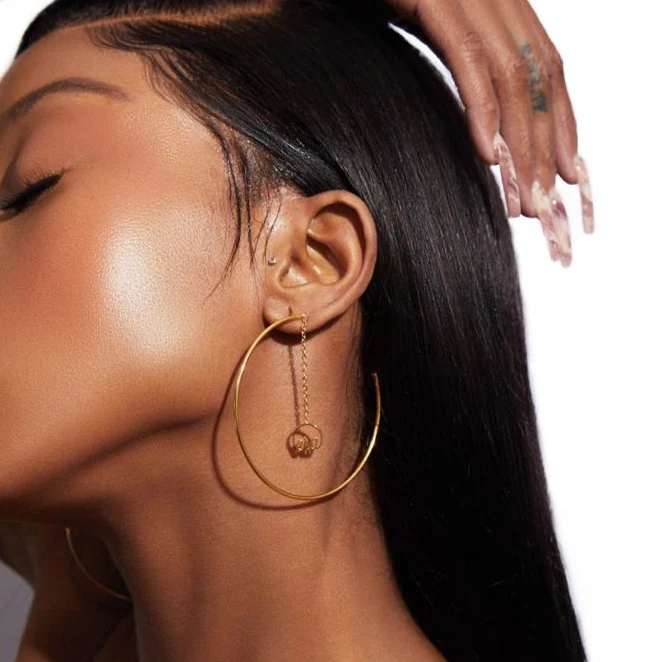 Gold Era Drop Hoops - Image 2